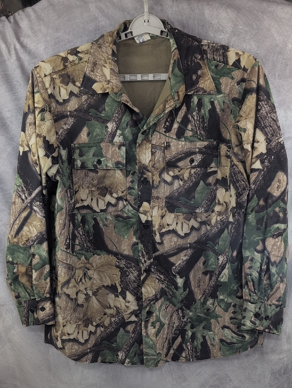 Vintage Photo Stalk Camo Button Down Shirt 2XL Made in USA Hunting Gorpcore
